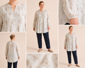 Beyond | Floral Pleated Tunic Blouse