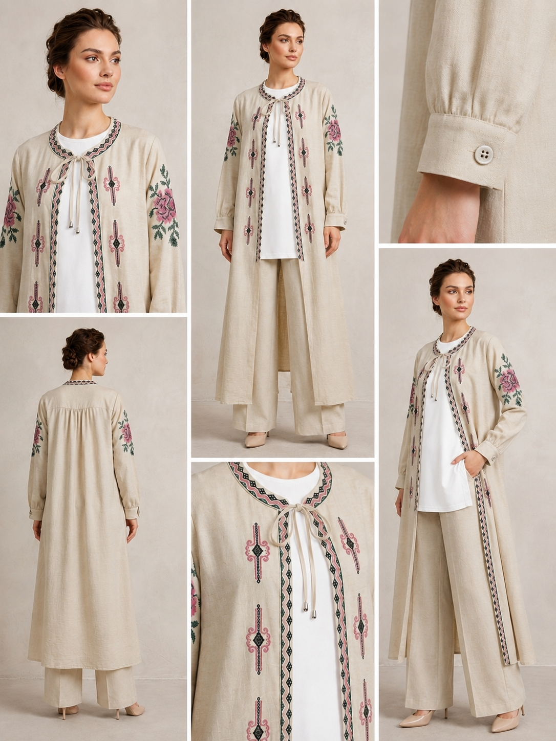 Beyond | Embroidered Three-Piece Outfit