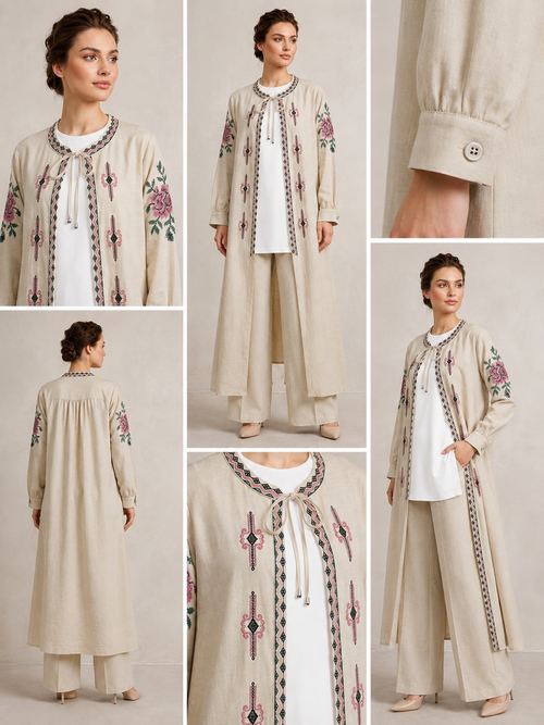 Beyond | Embroidered Three-Piece Outfit