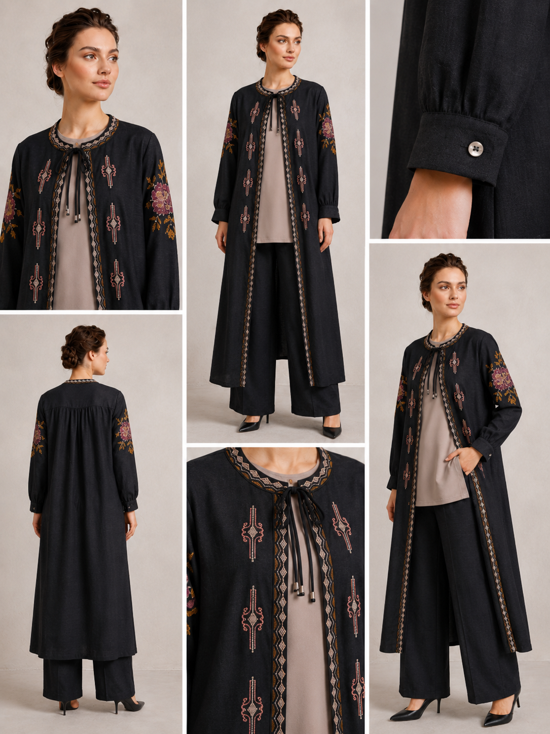 Beyond | Embroidered Three-Piece Outfit